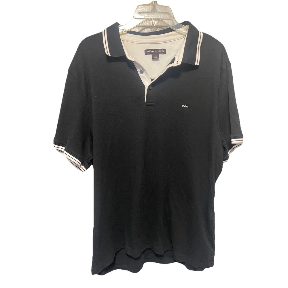 Michael Kors Short Sleeve Polo Black Size Men's Large